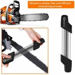 EINEMGELD Affuteuse Chaine Tronconneuse Kit 2 En 1 5.5mm 7/32" Outil Professionnel Affutage Rapide Des Dents De Chaine Et Jauge De Profondeur Affuteuse De Chaine Tronconneuse Affuteur Chaine Tronconneuse -Tronçonneuse et accessoire Soldes 2022 65758142 5