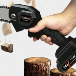 LUCKY-88 Tronçonneuse électrique Rechargeable Domestique Petite Tronçonneuse à Main Noir Norme Européenne 4 Pouces 550W Tronçonneuse électrique Une Charge Et Une Charge -Tronçonneuse et accessoire Soldes 2022 65802386 3