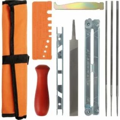 DONTODENT Affûteur De Tronçonneuse Professionnel 10 Pièces, Kit D'affûtage De Chaîne Avec Lime Ronde 4.0-4.8 - 5.5 Mm