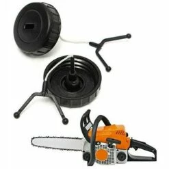 NAXUNNN 2 Pcs Bouchon D'huile Essence Remplissage D'Huile/Casquette, Bouchons Pour Réservoir à Huile/Bouchon D'Essence Carburant Pour Tronçonneuse Stihl MS170 /180/017/ 018 -Tronçonneuse et accessoire Soldes 2022 66160436 5