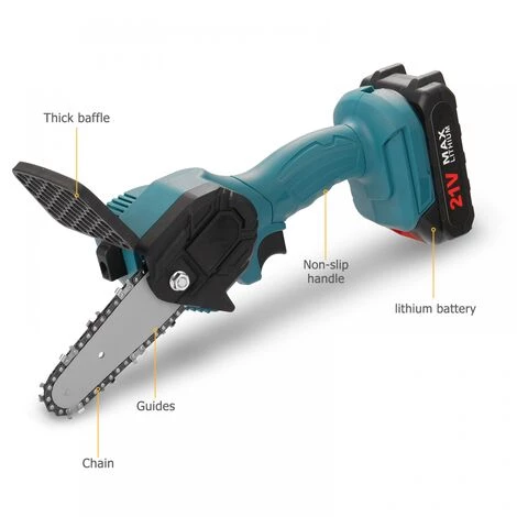 YOOUYIDA Tronçonneuse Portative à Une Main Avec Batterie Et Chargeur Mini Tronçonneuse à Batterie, 4 Pouces Tronçonneuse Électrique Sans Fil, Mini Scie à Chaîne Électrique Rechargeable 3 YOOUYIDA Tronçonneuse Portative à Une Main Avec Batterie Et Chargeur Mini Tronçonneuse à Batterie, 4 Pouces Tronçonneuse Électrique Sans Fil, Mini Scie à Chaîne Électrique Rechargeable