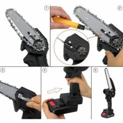 Fantablau VIOLEWORKS 8 "18V 10000 Tr/min Sans Fil Sans Brosse Sécateur Batterie Tron?onneuse Tron?onneuse électrique Scie à B?ches 1 Batteries -Tronçonneuse et accessoire Soldes 2022 67287605 3