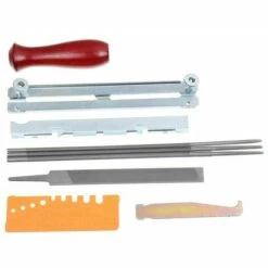REGALI 9pcs Kit D'affûtage Universel Pour Tronçonneuse Portable, Lime Ronde 5/32" (4 Mm) / 3/16" (4,8 Mm) / 7/32" (5,5 Mm), Lime Plate, Poignée -Tronçonneuse et accessoire Soldes 2022 67558481 3