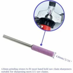 LLOVE 10pcs 3/8 Affûteur Tronçonneuse Compatible Pour Polissage De Chaîne Tronçonneuse à Manucure (Arbre 4.8mm) -Tronçonneuse et accessoire Soldes 2022 67631406 2