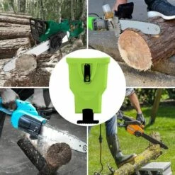 QERSTA Affuteuse De Chaine Pour Tronconneuse, Chaîne De Désherbeur, Avec 4 Pièces Pierre à Aiguiser Remplaçable (Vert) -Tronçonneuse et accessoire Soldes 2022 67646562 5