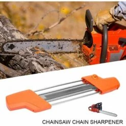 LIFCAUSAL Affûteur De Chaîne De Tronçonneuse 2 En 1 Outils De Meuleuse D'affûtage Facile Pour STIHL, Lime Et Jauge De Profondeur Dans Un Seul Outil Ergonomique (Orange) 4,0 Mm -Tronçonneuse et accessoire Soldes 2022 67837675 3