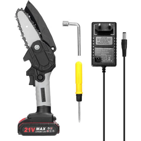 LIFCAUSAL Scies D'élagage électriques Portables 21V 4 Pouces Petit Moteur De Brosse De Tronçonneuse à Fendre Le Bois Outil De Travail Du Bois à Une Main Pour Jardin Verger Modèles Noirs Et Gris Avec Une Batterie Et Une Charge 3 LIFCAUSAL Scies D'élagage électriques Portables 21V 4 Pouces Petit Moteur De Brosse De Tronçonneuse à Fendre Le Bois Outil De Travail Du Bois à Une Main Pour Jardin Verger Modèles Noirs Et Gris Avec Une Batterie Et Une Charge