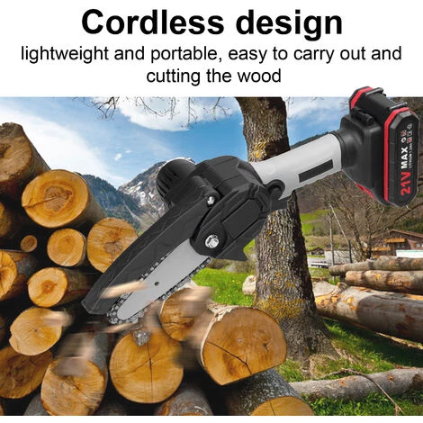 LIFCAUSAL Scies D'élagage électriques Portables 21V 4 Pouces Petit Moteur De Brosse De Tronçonneuse à Fendre Le Bois Outil De Travail Du Bois à Une Main Pour Jardin Verger Modèles Noirs Et Gris Avec Une Batterie Et Une Charge 5 LIFCAUSAL Scies D'élagage électriques Portables 21V 4 Pouces Petit Moteur De Brosse De Tronçonneuse à Fendre Le Bois Outil De Travail Du Bois à Une Main Pour Jardin Verger Modèles Noirs Et Gris Avec Une Batterie Et Une Charge – Image 3