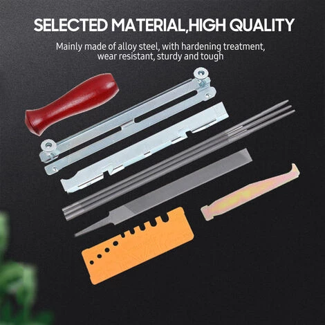 LIFCAUSAL 10 PCS Chainsaw Sharpener File Kit Outil à Main Pour Affûter La Scie à Chaîne électrique Comprend Une Lime Ronde 5/32 3/16 7/32 Pouces, Une Lime Plate, Un Manche En Bois, Un Guide De Classement, Une Jauge De Profondeur, Une Jauge De Vérification Rapide, U 6 LIFCAUSAL 10 PCS Chainsaw Sharpener File Kit Outil à Main Pour Affûter La Scie à Chaîne électrique Comprend Une Lime Ronde 5/32 3/16 7/32 Pouces, Une Lime Plate, Un Manche En Bois, Un Guide De Classement, Une Jauge De Profondeur, Une Jauge De Vérification Rapide, U – Image 4