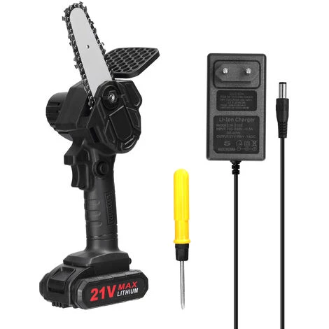 LIFCAUSAL 21V 500W 4 Pouces Batterie Au Lithium Rechargeable Scies à élaguer électriques Petit Moteur De Brosse De Tronçonneuse à Fendre Le Bois Outil électrique à Une Main Pour Le Travail Du Bois Pour Jardin Verger Une Batterie Et Une Charge 3 LIFCAUSAL 21V 500W 4 Pouces Batterie Au Lithium Rechargeable Scies à élaguer électriques Petit Moteur De Brosse De Tronçonneuse à Fendre Le Bois Outil électrique à Une Main Pour Le Travail Du Bois Pour Jardin Verger Une Batterie Et Une Charge