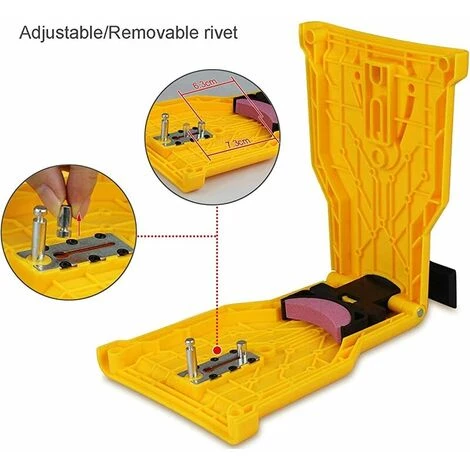 LLOVE Affuteuse De Chaine Pour Tronconneuse, Chaîne De Désherbeur, Avec 4 Pièces Pierre à Aiguiser Remplaçable (Vert) 6 LLOVE Affuteuse De Chaine Pour Tronconneuse, Chaîne De Désherbeur, Avec 4 Pièces Pierre à Aiguiser Remplaçable (Vert) – Image 4