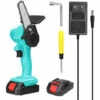 QERSTA Scies à élaguer électriques à Batterie Au Lithium Rechargeable 21V 4 Pouces Petit Moteur De Brosse De Tronçonneuse à Fendre Le Bois Outil électrique à Une Main Pour Le Travail Du Bois (Vert) -Tronçonneuse et accessoire Soldes 2022 67962889 1