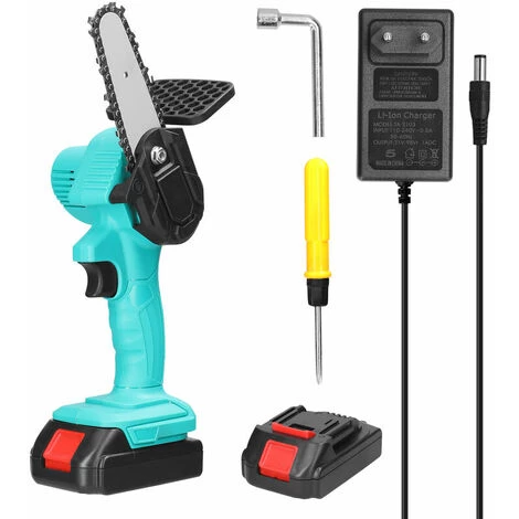 QERSTA Scies à élaguer électriques à Batterie Au Lithium Rechargeable 21V 4 Pouces Petit Moteur De Brosse De Tronçonneuse à Fendre Le Bois Outil électrique à Une Main Pour Le Travail Du Bois (Vert) 3 QERSTA Scies à élaguer électriques à Batterie Au Lithium Rechargeable 21V 4 Pouces Petit Moteur De Brosse De Tronçonneuse à Fendre Le Bois Outil électrique à Une Main Pour Le Travail Du Bois (Vert)