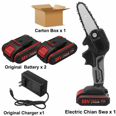 GRID COOL Mini Tron?onneuse Electrique Scie Portable Cha?ne Rechargeable Travail Bois 2 Batteries 800W 3500mAh 4 GRID COOL Mini Tron?onneuse Electrique Scie Portable Cha?ne Rechargeable Travail Bois 2 Batteries 800W 3500mAh – Image 2