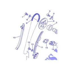 Yamaha 5JX-12241-00 - Guide Butée De Chaîne 2 - DRAGSTAR 125 00-02 - Noir