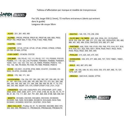 JARDIAFFAIRES Chaine Professionnelle Demi Ronde Oregon 73DPX072E 3/8 1,5mm 72E 4 JARDIAFFAIRES Chaine Professionnelle Demi Ronde Oregon 73DPX072E 3/8 1,5mm 72E – Image 2